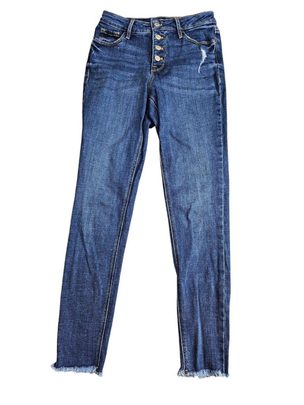 Old Navy Rockstar Super Skinny Jeans Womens 2 Blue Wash High Rise Distressed